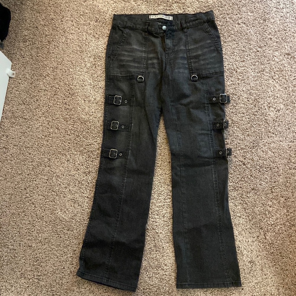 Express precision fit buckled jeans size 8 regular